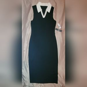 Black NY&C Dress w/ white collar NWT